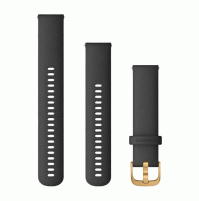 Quick release silicone band 20mm - black with gold hardware - for venu, - 010-12932-13 - Garmin